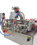 Smooth Operator Pneumatic Heating Filling Machine For Liquids And Thick Pastes 50 To 500 Ml With Dual Nozzles stainless steel components and hoses