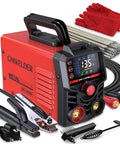 135A Mini Stick Welder 110V Portable Arc Welder Grab And Go For Home DIY And Quick Fixes with accessories including gloves and rods.