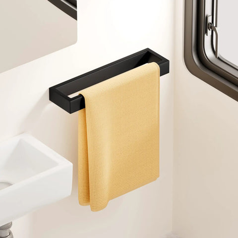 Matte Black 10 Inch Towel Bar Wall Mount For Bathroom Made From SUS304 Stainless Steel Durable Heavy Duty Rust Resistant Modern Hardware