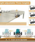 Slab Flattening Jig For DIY Woodworking With Height Adjustable L Carriages And Steel Aluminum Rails 48 Inch Length Heavy Duty Build