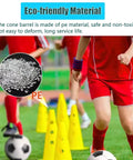 Agility Hurdle Cone Set With Detachable Slalom Poles, 5-Piece Training Kit For Players, showcasing PE material and soccer activity