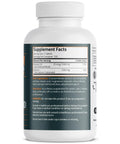Side view of Calcium 1200mg Plus Vitamin D3 1000 IU High Potency Mega Formula Non GMO 200 Tablets bottle displaying supplement facts