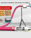 Heavy Duty 4 Meter Grain Suction Machine With 2200 Watt Motor For Farm Feed And Cement Transport Tough As Nails Screw Conveyor with flexible tube.