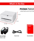 All In One Wireless Color Inkjet Printer With Duplex Printing For Home Use, compact white design, accessories included