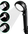 3 In 1 Shower Head System With Ionic Filter Softens Hard Water Boosts Pressure And Saves Water Spa Like Massage Matte Black