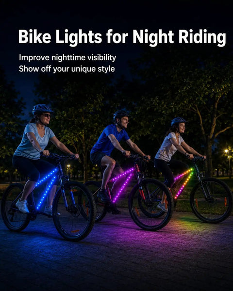 electric bicycle light Glowwhips 4ft Kit engineered specifically for modern e Electric Bike Headlight for Night
