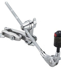 Chrome Cymbal Clamp With Adjustable Boom Arm Featuring Fastclamp System And Quick Tilter Fits Standard Drum Pipes, detailed view.