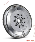 Premium Dual Mass Flywheel Replacement For Ford Mustang 2011 2012 2013 2014 V6 3.7L Engine showing sleek design and precision machined finish.