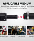 Half Inch Transmission Cooler Hose, 20 Feet Long, SAE J1532 Rated, 250 PSI, showing compatibility with multiple fluids