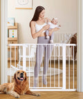 Auto Close Baby Gate For Stairs And Doorways With Walk Through Access Extra Tall 30.5 Inch Gate Fits Openings 29.5 To 46 Inches