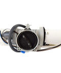 Image of Genuine OEM Drain Pump Assembly AHA72973309 for washing machines, showing wiring harness for quick, easy install.