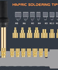 8 Pcs Heat Set Insert Tool Tips For Soldering Iron M2 M2.5 M3 M4 M5 M6 M8 Thread Inserts For Plastic And 3D Printing Kit With Adapter
