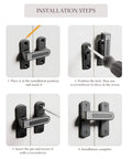 Installation steps for Adjustable 90 To 180 Degree Barn Door Latch Slide Lock With Knob For Privacy And Security In Home Bathroom Garage Bedroom And Cabinet Zinc Alloy White Finish No Tools Needed Height Adjustment Keeps Your Space Locked Down