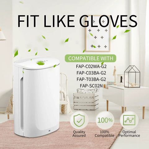 Replacement Filter For 45i Air Purifier, ZHS-3MF2-4H Compatible, in modern room displaying compatibility features.