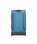Sport 105 Wheeled Dive Bag With Telescopic Tow Handle Dual Carry Handles And Duffel Straps For Scuba Gear Denim Blue Fabric Back View