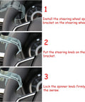 Step-by-step installation of One Hand Steering Wheel Spinner Knob For Tractors Forklifts And Lawn Mowers Durable Resin And Metal Alloy