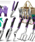 All In One 30 Piece Stainless Steel Garden Tool Set With Non Slip Ergonomic Handles And Vintage Floral Tote Bag A Practical Gift For Women Beginners For Home Garden And Succulents shown with tools and accessories