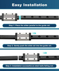 Installation steps for MGN9 500mm Linear Sliding Rail Guide With MGN9H Carriage Block