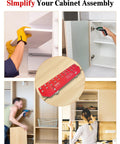 11 Hole Shelf Pin Jig With Adjustable Setup And Fast Clamp Includes One Quarter Inch And Five Millimeter Drill Bits Self Contained Cabinet And Wardrobe Drill Guide Makes Quick Accurate Woodworking Drilling A Breeze in use for cabinet assembly