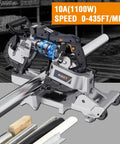 2-In-1 Band Saw With Table Saw Base, 10 Amp Portable Metal And Wood Cutter, Deep 5 Inch Cut, Lightweight Aluminum Body, Variable Speed, Handheld Do It All Saw With Rolling Base For Easy Mobility cutting metal pipe
