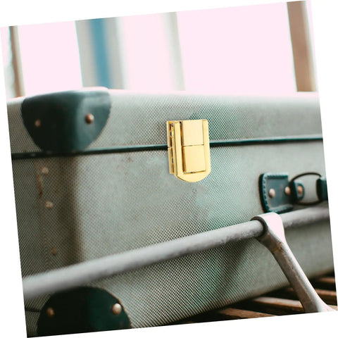 Retro Style Lock Latch Clasp Kit For Wooden Boxes And Jewelry Cases Secure Closure Hardware gold latch on suitcases.