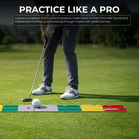 Putting Stroke Meter 2.0 Golf Training Aid For Stroke Length, Speed, And Distance Control Indoor Outdoor Practice Tool With Color Coded Guides For putting practice