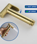 Warm Water Bidet Sprayer With Hot And Cold Brass Rough In Valve And SUS304 Stainless Steel Round Handheld Attachment