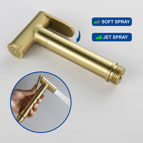 Warm Water Bidet Sprayer With Hot And Cold Brass Rough In Valve And SUS304 Stainless Steel Round Handheld Attachment