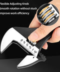 4 Piece Adjustable Spud Wrench Set With Gloves For Heavy Duty Worksite Use, hand adjusting 12 inch crescent wrench scale