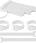 60 Pack Hook And Loop Cable Ties 6 7 8 Inch White For Cable Management And Wire Organization Reusable Fabric Ties No Fuss Pack