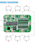 Kickass 6S BMS Board With Heavy Duty Nickel Strips For Smooth 15A 24V Lithium Ion Charging wiring diagram showing connections.