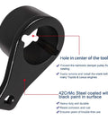 Cam Pulley Holder And Crankshaft Damper Locking Tool for Lexus and Toyota engines, black steel with center hole detail