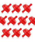 10 Pack Inline Gas Fuel Filters For Lawn Mower Quarter Inch ID 150 Micron Red Replacement Filters Fits John Deere