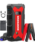 Beast 4000A Car Jump Starter Portable Jump Box With USB QC3 LED Light And Jump Cables Quick Boost For 9.0L Gas Or 7.0L Diesel Engines Emergency Battery Pack Compact Red