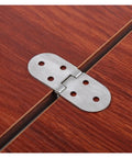 Rotating Concealed Hinge Door Fittings One Piece Stainless Steel Flap Hinge for Cabinets and Furniture installed on wood surface