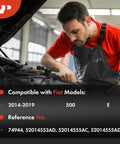 Dead On Heavy Duty Heater Control Valve For Fiat 500E 2014-2019 Battery Ev installation with mechanic at work in automotive shop.