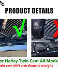 Shift Linkage Kit With EZ Shift Neutral Gear Assist For Harley Touring Dyna Softail Twin Cam Bikes Bolt On Upgrade For Smoother Shifts Easy Install Improves Neutral Hold And Leverage For A Smoother Ride. Fits Harley Twin Cam models, straight shift arm fit shown.