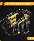 Universal Magnetic Bit Holder For Cordless Drills And Screwdrivers size diagram
