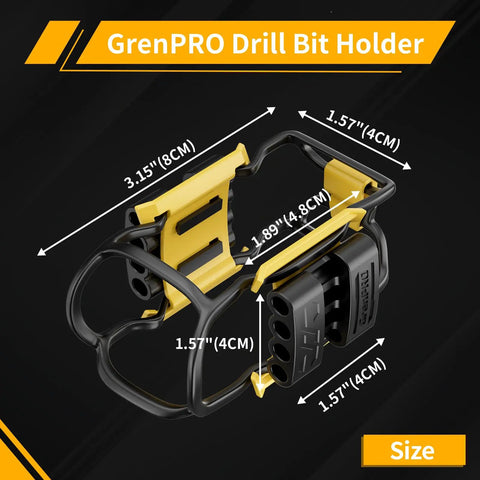 Universal Magnetic Bit Holder For Cordless Drills And Screwdrivers size diagram