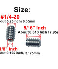 50-Piece Set Screws 1/4-20 By 5/16 Inch 304 Stainless Steel Hex Socket Grub Screws With 1/8 Inch Allen Wrench size details