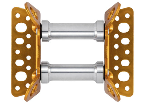 Pro Grade Rope Protector Roller Coaster With Bearing System for Moving Rope, Reversible Design, gold and silver industrial tool