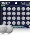 Heavy Duty 24 Pack CR2032 Batteries 3V Lithium Coin Cells With Child Resistant Sealed Wrap For AirTag Key Fobs And Office Remotes Sweet No Sweat Long Life Power on a card with individual cells.