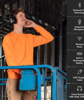 Man wearing Bluetooth Noise Cancelling Ear Muffs For Mowing, Shooting, And Construction Work 25 dB NRR Over Ear Headphones