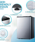 Straight Up Awesome 3.2 Cubic Foot Upright Freezer With Lightning Fast Cooling And Ridiculously Slim Build For Tiny Kitchens and user-friendly design features.