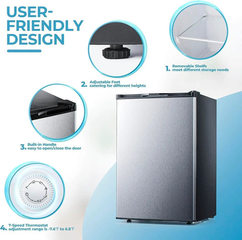 Straight Up Awesome 3.2 Cubic Foot Upright Freezer With Lightning Fast Cooling And Ridiculously Slim Build For Tiny Kitchens and user-friendly design features.
