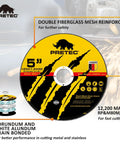 Five Inch Metal Cutting Discs Set for Angle Grinders, 125mm Thin Cut Off Wheels, Seven Eighths Inch Arbor, durable.