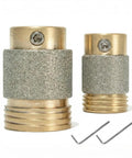 Diamond Grinder Bits Set One Inch And Five Eighth Inch Two Pack With Brass Core Automatic Water Feeding Stained Glass Grinding Heads Includes Hex Wrenches Pro Grade