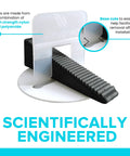 One Eighth Inch Tile Leveling System With 500 Clips For Lippage Free Tile And Stone Installations, close-up of leveling clip