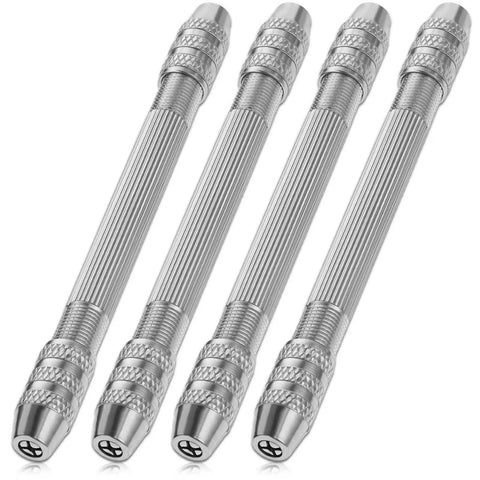4 Piece Double Ended Pin Vise Hand Drill Set For Jewelry Making Mini Pin Vise For Winding Copper Wire Wire Twisting Tools