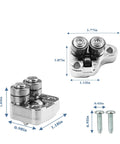 Dope Front And Rear Guide Roller Kit For Deep Cut Bandsaws 6232 20 6238 20 2729 22 2729 20 2729 21 Replacement Parts For Smoother Blade Alignment And Tracking, metal rollers with screws, 1.77in